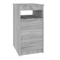 vidaXL Drawer Cabinet Grey Sonoma 40x50x76 cm Engineered Wood