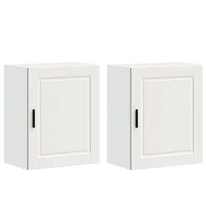 vidaXL Kitchen Wall Cabinets 2 pcs Porto White Engineered Wood