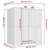 vidaXL Garden Shed Dark Brown 192x108x223 cm Galvanised Steel