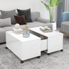 vidaXL Coffee Table High Gloss White 75x75x38 cm Engineered Wood