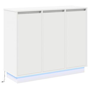 vidaXL LED Sideboard White 90 x 32 x 75 cm Engineered Wood