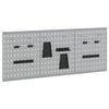 vidaXL Tool Wall Panel 3 pcs Grey 150 x 1 x 60 cm Steel