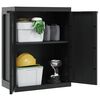 vidaXL Outdoor Storage Cabinet Black 65x37x85 cm PP