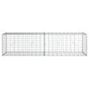 vidaXL Gabion Basket with Cover 200x50x50 cm Galvanised Iron