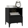 vidaXL Bedside Cabinets 2 pcs Black 40x35x50 cm