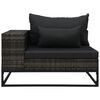 vidaXL 5 Piece Garden Sofa Set with Cushions Poly Rattan Grey