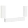 vidaXL TV Wall Cabinet Set 4 pcs White Engineered Wood