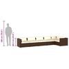 vidaXL 6 Piece Garden Lounge Set with Cushions Poly Rattan Brown