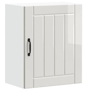 vidaXL Kitchen Wall Cabinet "Lucca" High Gloss White Engineered Wood