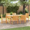 vidaXL Garden Dining Set 7 pcs Brown Solid Acacia Wood