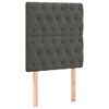 vidaXL Headboard Dark Grey 80x7x118/128 cm Velvet