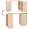 vidaXL Desk 110x50x75 cm Solid Wood Pine