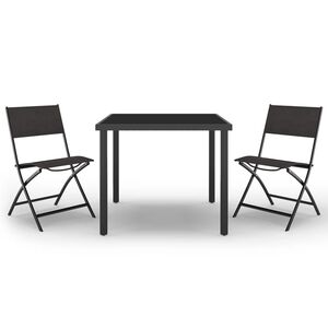 vidaXL 3 Piece Outdoor Dining Set Steel