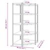 vidaXL 5-Layer Heavy-duty Shelves 3 pcs Silver Steel&Engineered Wood