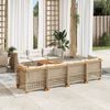 vidaXL 8 Piece Garden Sofa Set with Cushions Beige Poly Rattan