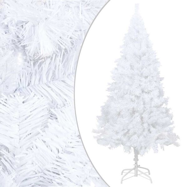 vidaXL Artificial Pre-lit Christmas Tree with Ball Set White 240 cm