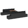 vidaXL Garden Sofa Set 9 pcs Black and Brown