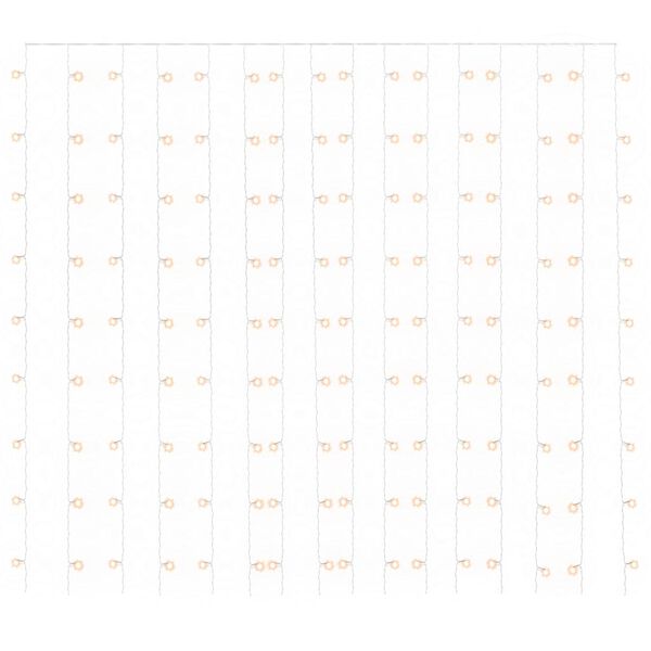 vidaXL LED Curtain Fairy Lights 3x3m 300 LED Warm White 8 Function