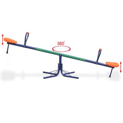 vidaXL 360-Degree Rotating Seesaw Orange