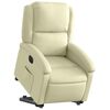 vidaXL Electric Stand up Recliner Chair Cream Real Leather