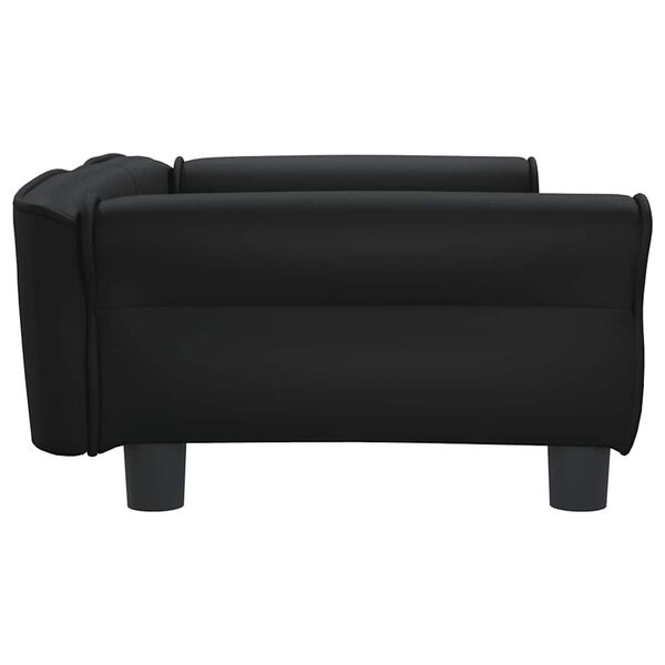 vidaXL Dog Bed Black 95x55x30 cm Faux Leather