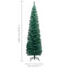 vidaXL Slim Artificial Pre-lit Christmas Tree with Ball Set Green 180 cm