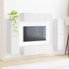 vidaXL TV Cabinet Set 8 pcs White Engineered Wood