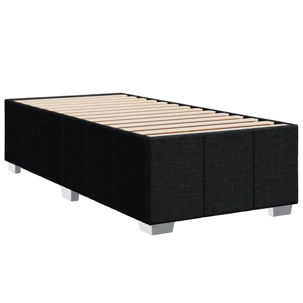 vidaXL Bed Frame without Mattress Black 90x190 cm Single Fabric