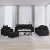 vidaXL 4 Piece Sofa Set with Cushions Black Velvet