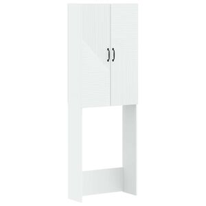 vidaXL Toilet Cabinet HAARLEM White 66 x 25.5 x 190 cm Engineered Wood