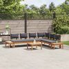 vidaXL Garden Bench Set with Cushion with Storage 3 pcs Brown and Grey