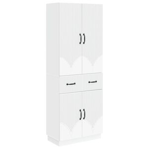 vidaXL Cabinet Set 2 pcs White Engineered Wood