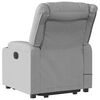 vidaXL Electric Stand up Massage Recliner Chair Light Grey Fabric