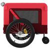 vidaXL Pet Bike Trailer Red and Black Oxford Fabric and Iron