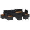 vidaXL Garden Sofa Set with Cushion 10 pcs Black