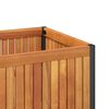 vidaXL Garden Planter 80x30x27.5 cm Solid Wood Acacia and Steel