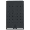 vidaXL Wheelie Bin Storage for 2 Bins Anthracite 138x79x117 cm Steel