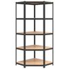 vidaXL 5-Layer Shelves 4 pcs Anthracite Steel&Engineered Wood