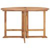 vidaXL Folding Garden Dining Table Ø110x75 cm Solid Wood Teak