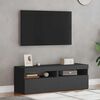 vidaXL TV Cabinets with LED Lights 2 pcs Grey 60x35x40 cm