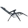 vidaXL Folding Deck Chair Grey Textilene
