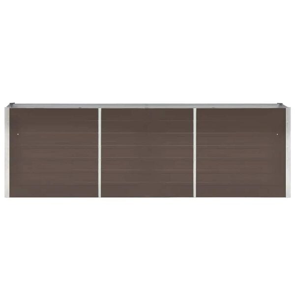 vidaXL Garden Raised Bed Galvanised Steel 240x40x77 cm Brown