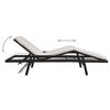 vidaXL Sun Lounger with Cushion Poly Rattan Black