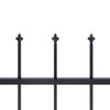 vidaXL Garden Fence with Spear Top Steel 1426x100 cm Black