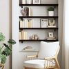 vidaXL Wall Shelf Dark Brown 100x20x4 cm Treated Solid Wood Oak