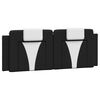 vidaXL Headboard Cushion "Viana" Black and White 137 cm Faux Leather