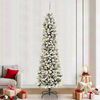vidaXL Artificial Christmas Tree with 300 LEDs with Stand White 240 cm