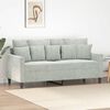 vidaXL 2-Seater Sofa Light Grey 140 cm Velvet