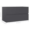 vidaXL Bathroom Furniture Set Grey Engineered Wood