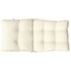 vidaXL Lowback Chair Cushions 6 pcs Cream Oxford Fabric